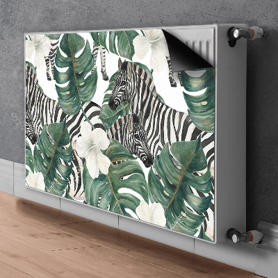 Heizkörperverkleidung magnetisch Zebras in den blättern