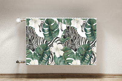 Heizkörperverkleidung magnetisch Zebras in den blättern