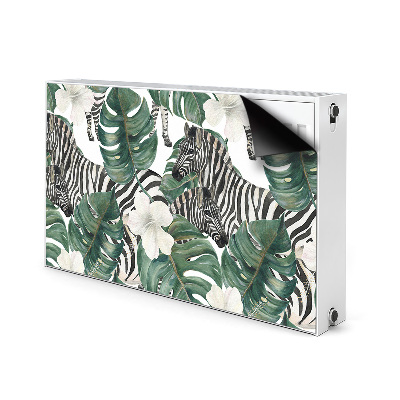 Heizkörperverkleidung magnetisch Zebras in den blättern