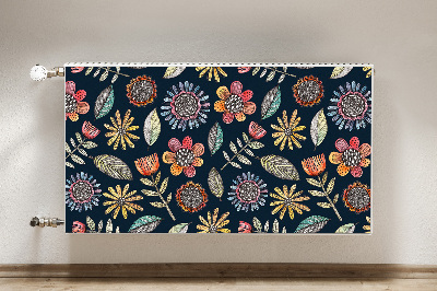 Heizkörperverkleidung magnet Farbenfrohe blumen