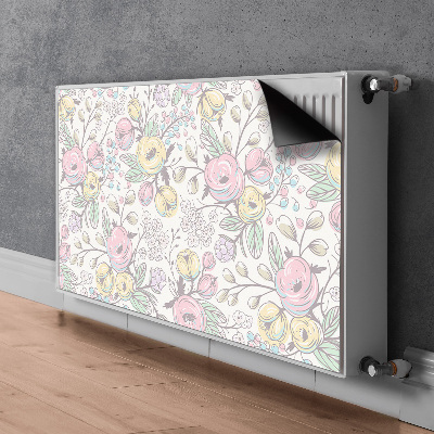 Heizkörperverkleidung magnet Farbenfrohe blumen