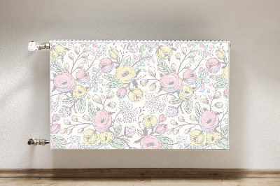 Heizkörperverkleidung magnet Farbenfrohe blumen