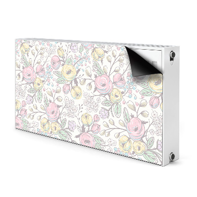 Heizkörperverkleidung magnet Farbenfrohe blumen
