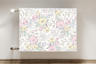 Heizkörperverkleidung magnet Farbenfrohe blumen