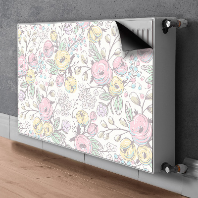 Heizkörperverkleidung magnet Farbenfrohe blumen