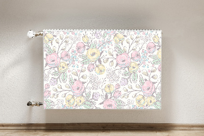 Heizkörperverkleidung magnet Farbenfrohe blumen