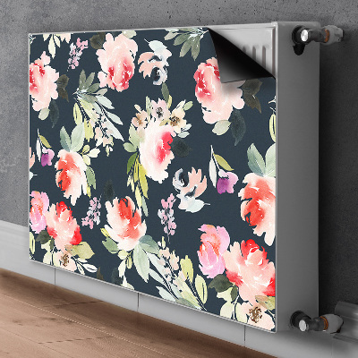 Dekorative Heizkörperabdeckung Bemalten blumen