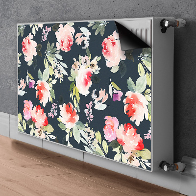 Dekorative Heizkörperabdeckung Bemalten blumen