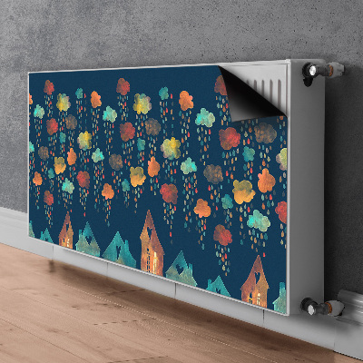 Heizkörperverkleidung magnet Farbenfrohe häuser