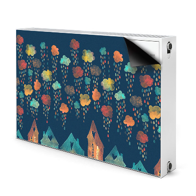 Heizkörperverkleidung magnet Farbenfrohe häuser