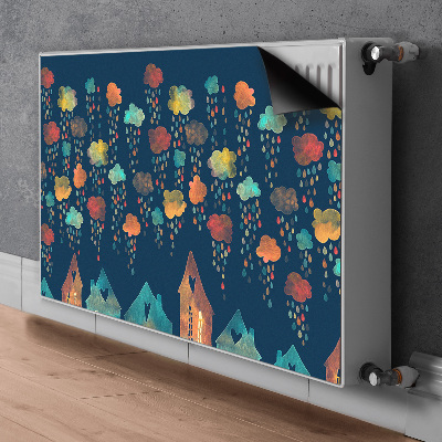 Heizkörperverkleidung magnet Farbenfrohe häuser