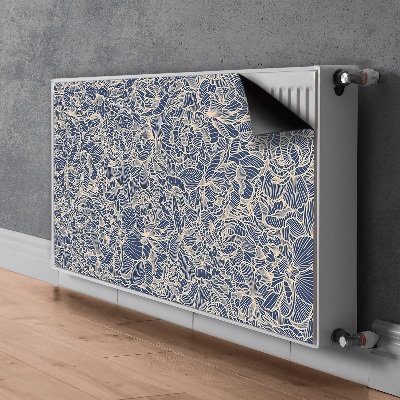 Dekorative Heizkörperabdeckung Blaue blume