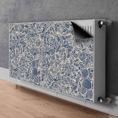 Dekorative Heizkörperabdeckung Blaue blume