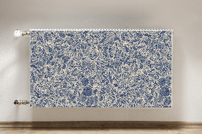 Dekorative Heizkörperabdeckung Blaue blume