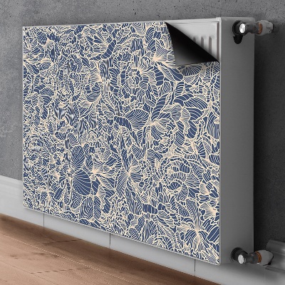 Dekorative Heizkörperabdeckung Blaue blume