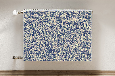 Dekorative Heizkörperabdeckung Blaue blume