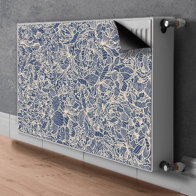 Dekorative Heizkörperabdeckung Blaue blume