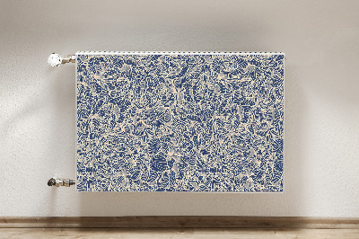 Dekorative Heizkörperabdeckung Blaue blume