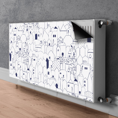 Magnet Heizkörperverkleidung Skizzierte stadt