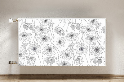 Dekorative Heizkörperabdeckung Mohnblumen