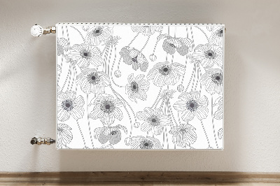 Dekorative Heizkörperabdeckung Mohnblumen