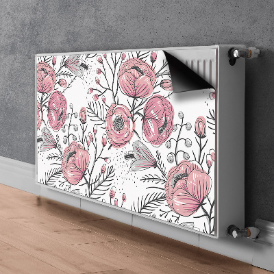 Dekorativer Heizkörpermagnet Pastellrosen kunst