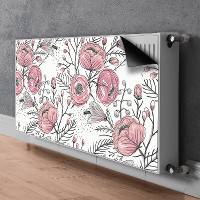 Dekorativer Heizkörpermagnet Pastellrosen kunst