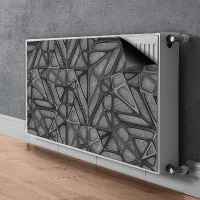 Heizkörperverkleidung magnetisch Netzmuster auf beton