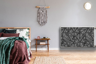 Heizkörperverkleidung magnetisch Netzmuster auf beton