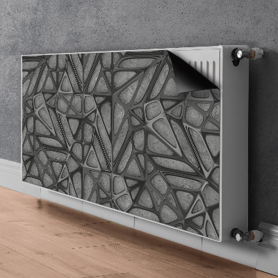 Heizkörperverkleidung magnetisch Netzmuster auf beton