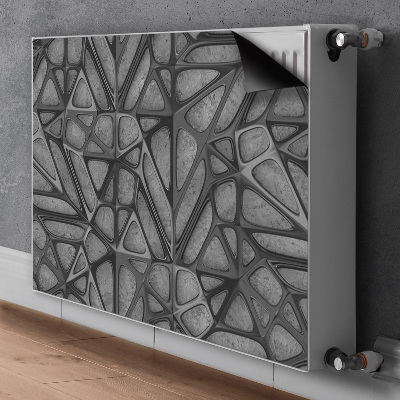 Heizkörperverkleidung magnetisch Netzmuster auf beton