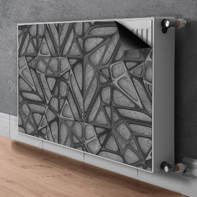 Heizkörperverkleidung magnetisch Netzmuster auf beton