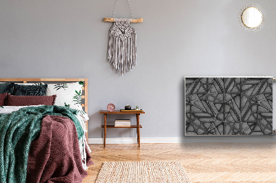 Heizkörperverkleidung magnetisch Netzmuster auf beton