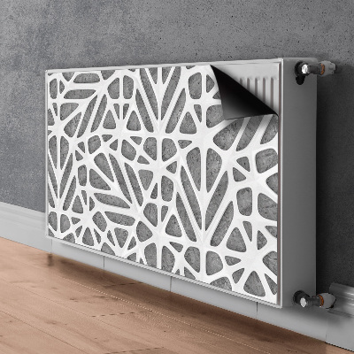 Magnet Heizkörperverkleidung Weißes netz auf beton