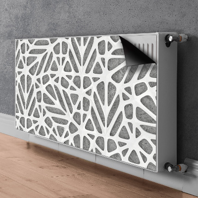 Magnet Heizkörperverkleidung Weißes netz auf beton