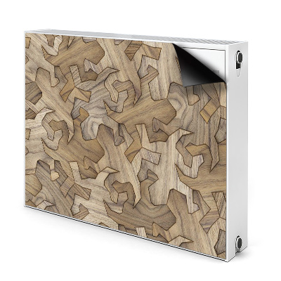 Heizkörperverkleidung magnetisch Muster gecko in holz