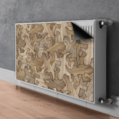 Heizkörperverkleidung magnetisch Muster gecko in holz