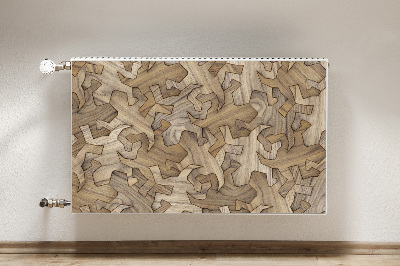 Heizkörperverkleidung magnetisch Muster gecko in holz