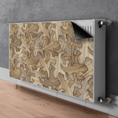 Heizkörperverkleidung magnetisch Muster gecko in holz