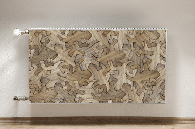 Heizkörperverkleidung magnetisch Muster gecko in holz