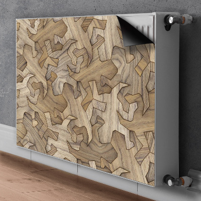 Heizkörperverkleidung magnetisch Muster gecko in holz