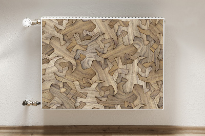 Heizkörperverkleidung magnetisch Muster gecko in holz