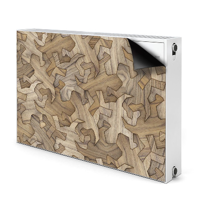 Heizkörperverkleidung magnetisch Muster gecko in holz