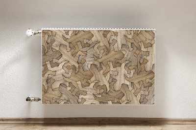 Heizkörperverkleidung magnetisch Muster gecko in holz