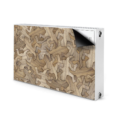 Heizkörperverkleidung magnetisch Muster gecko in holz