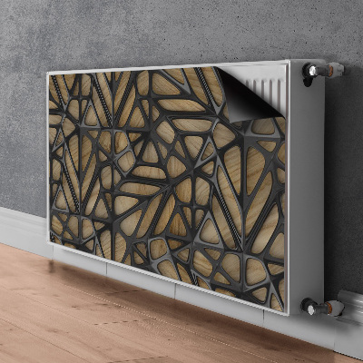 Magnet Heizkörperverkleidung Schwarzes muster auf holz