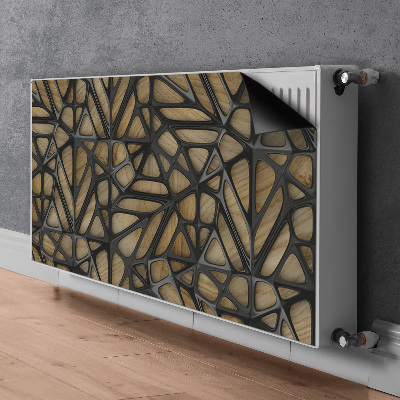 Magnet Heizkörperverkleidung Schwarzes muster auf holz
