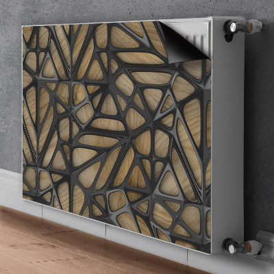 Magnet Heizkörperverkleidung Schwarzes muster auf holz