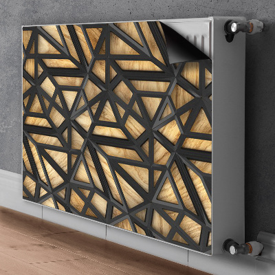 Magnet Heizkörperverkleidung Schwarzes geometrisches muster