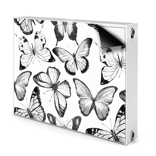 Dekorative Heizkörperabdeckung Schwarz-weiß-schmetterling